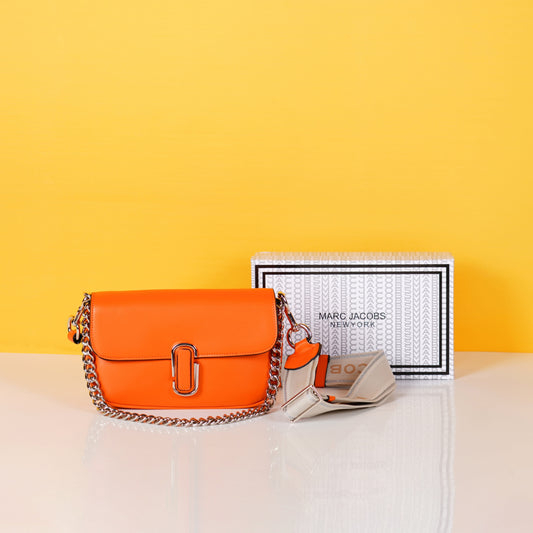 The J Shoulder Bag With OG Box & Dust Bag (Orange - 926)