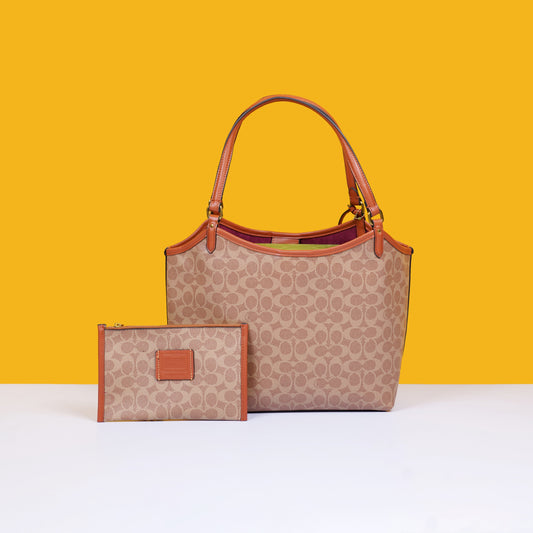 Day Tote With Removable Pouch & Dust Bag (Brown - 968)