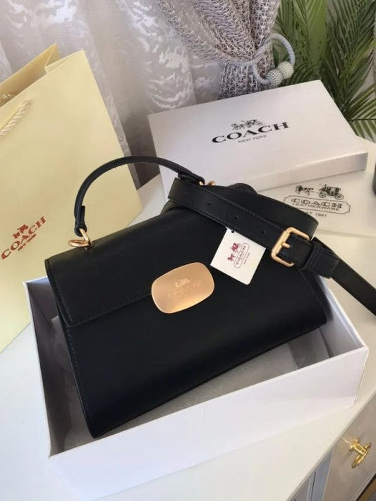 Eliza Top Handle Premium Crossbody Bag With OG Magnetic Gift Box & Dust Bag (Black - 911)