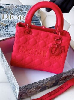 Christian Dior D Lite Cannage Ultra Matte Handbag With Box DustBag SlingBelt