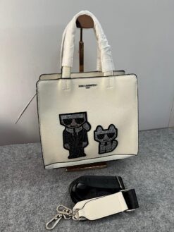 Karl Lagerfeld Maybelle White Crossbody Bag Satchel