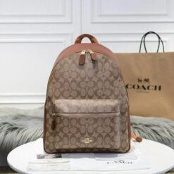 Coach Backpack Premium Quality Unisex Signature Canvas With OG Box & Dust Bagπ€π