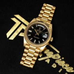 Rolex Datejust Gold Black Metal Watch